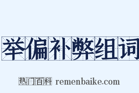 举偏补弊组词是什么意思的图片